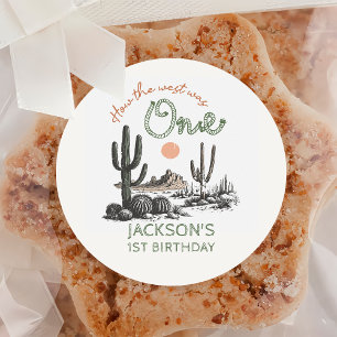 Rond Sticker pour le 1er anniversaire de Desert Western
