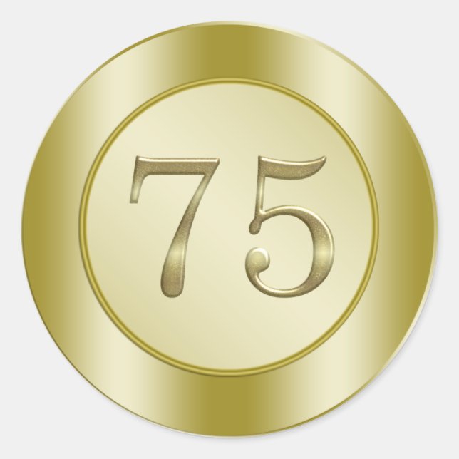 Rond Sticker pour le 75e anniversaire (Devant)