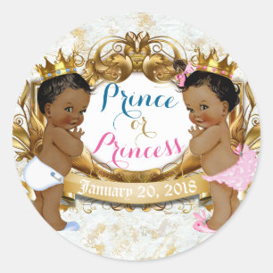 Rond Sticker pour le Baby shower de révélation sur le g
