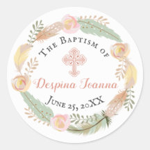 Sticker pour le baptême Despina