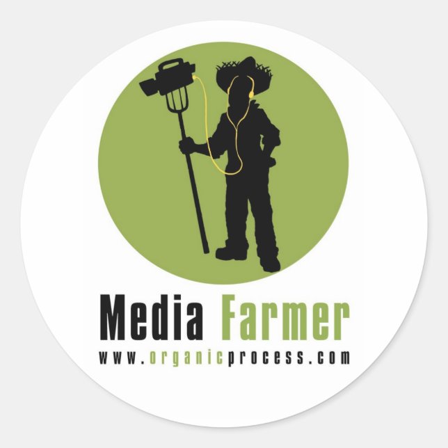 Rond Sticker pour le fabricant de médias (Devant)