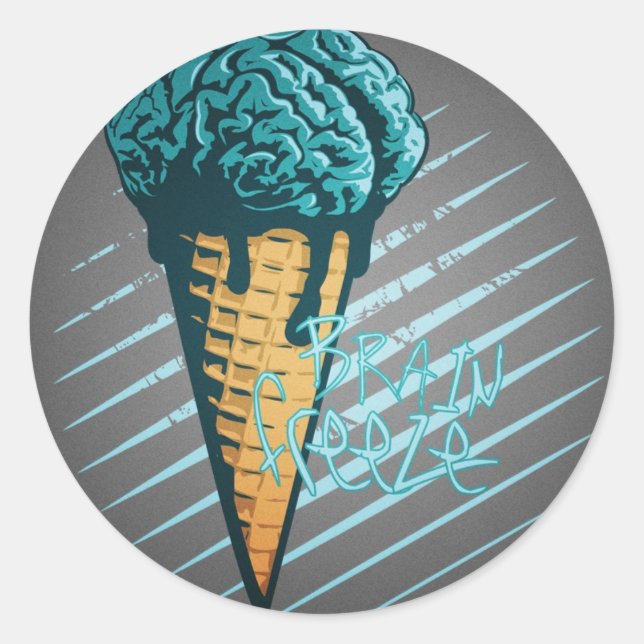 Rond Sticker pour le gel du cerveau (Devant)