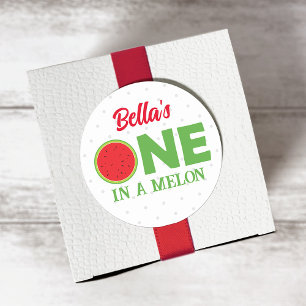 Rond Sticker pour le premier anniversaire de la pastèqu