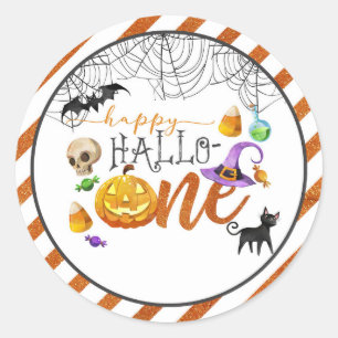 Rond Sticker pour le premier anniversaire d'Halloween