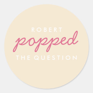 Rond Sticker pour le sac de bienvenue Popcorn à la ques