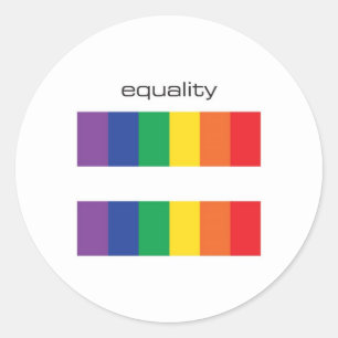 Rond Sticker pour le symbole d'égalité de drapeau arc-e