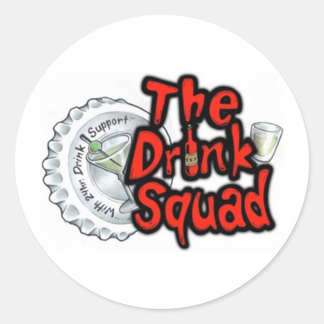 Rond Sticker pour l'équipe de boisson (Devant)