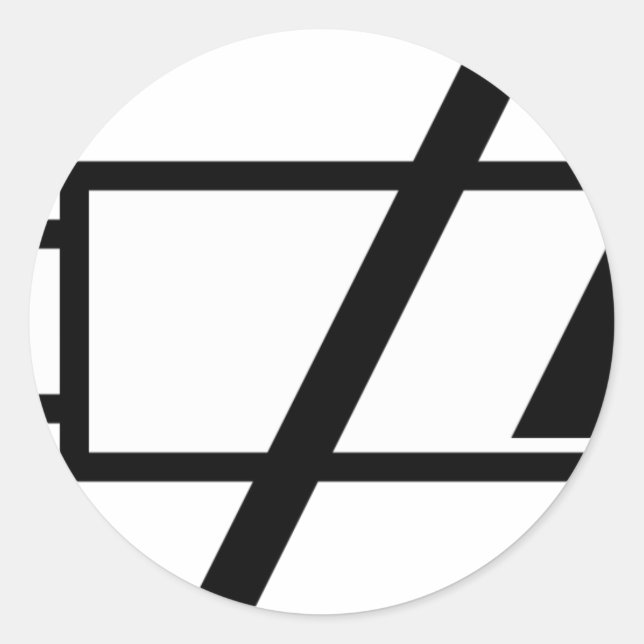 Rond Sticker pour les batteries mortes (Devant)