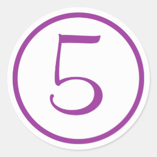 Rond Sticker pour les cupcake avec numéro