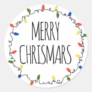 Rond Sticker pour les lumières de Noël