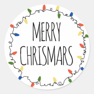 Rond Sticker pour les lumières de Noël