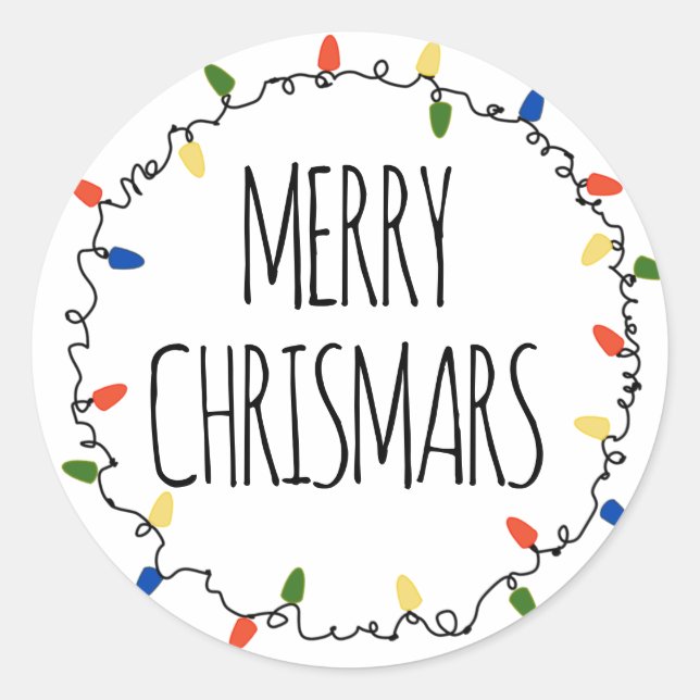 Rond Sticker pour les lumières de Noël (Devant)