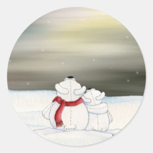 Rond Sticker pour les ours polaires