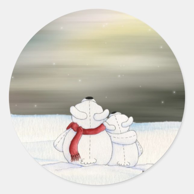 Rond Sticker pour les ours polaires (Devant)