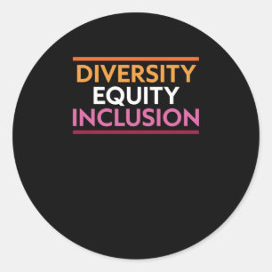 Rond Sticker pour l'inclusion dans l'équité en matière 
