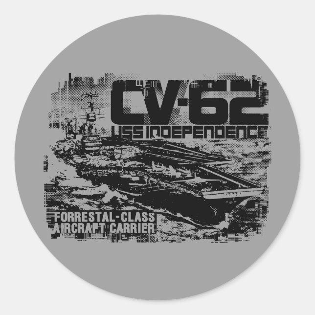 Rond Sticker pour l'indépendance du transporteur aérien (Devant)