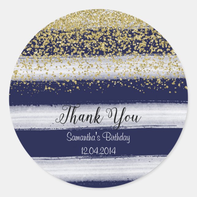 Rond Sticker pour l'or et la marine (Devant)