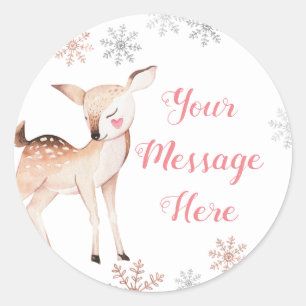 Rond Sticker pour Merci d'anniversaire de l'hiver de Ce