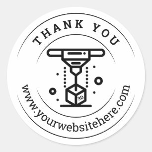 Rond Sticker pour Merci pour petites entreprises d'impr