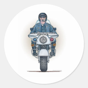 Rond Sticker pour moto de police