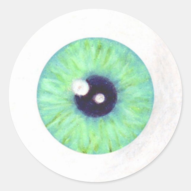 Rond Sticker pour oeil Déplaisant vert (Devant)