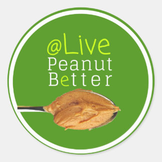 Rond Sticker pour ordinateur portable Live Peanut Bette