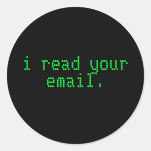 Rond Sticker pour ordinateur portable pirate - E-mail
