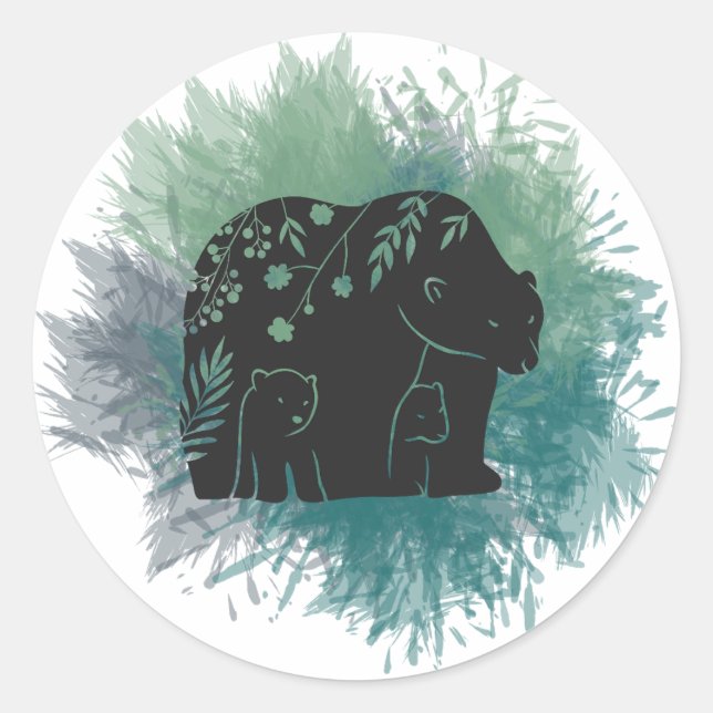 Rond Sticker pour ours de maman (Devant)
