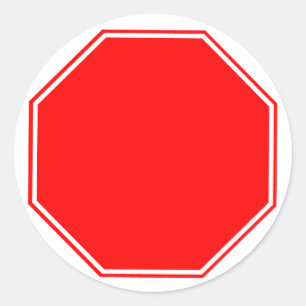 Rond Sticker pour panneau d'arrêt vide/personnalisable