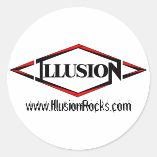 Rond Sticker pour petite illusion, logo et site Web