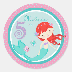 Rond Sticker pour petite sirène Auburn 5