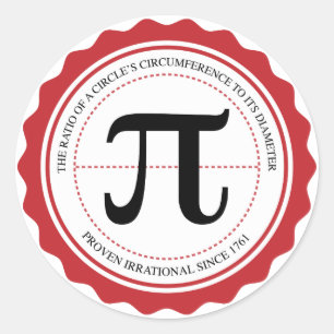 Rond Sticker pour phoque Pi