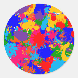 Rond Sticker pour pinceau multicolore