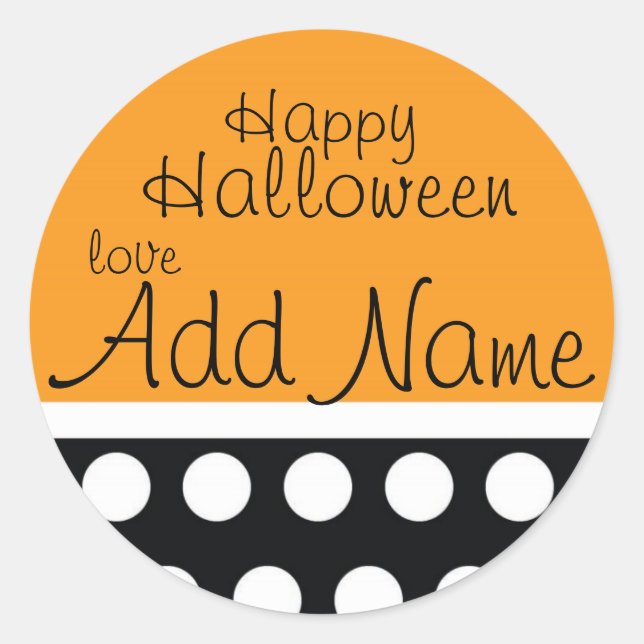 Rond Sticker pour sac de traitement d'Halloween (Devant)