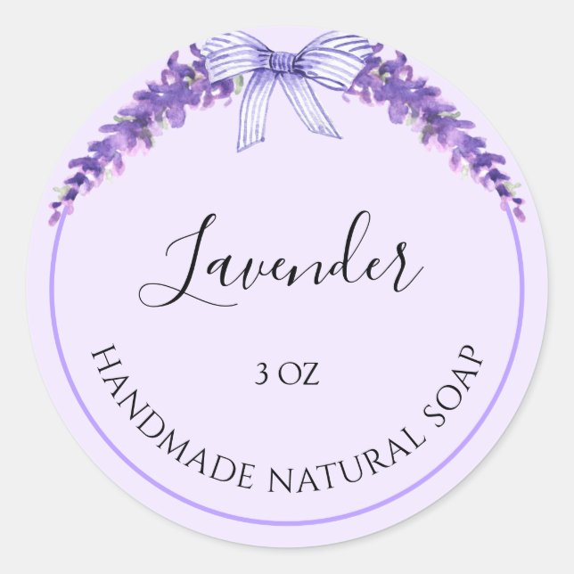 Rond Sticker pour savon artisanal Lavender (Devant)