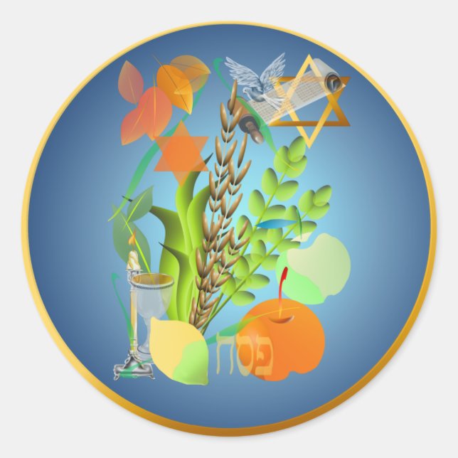 Rond Sticker pour Seder de Pâque (Devant)
