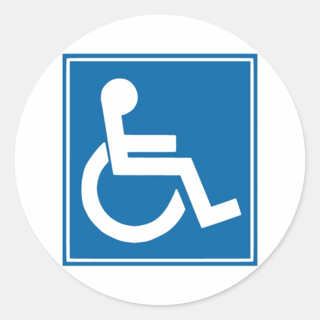 Rond Sticker pour SIGNALÉ Handicap (Devant)