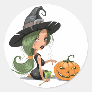 Rond Sticker pour sorcière