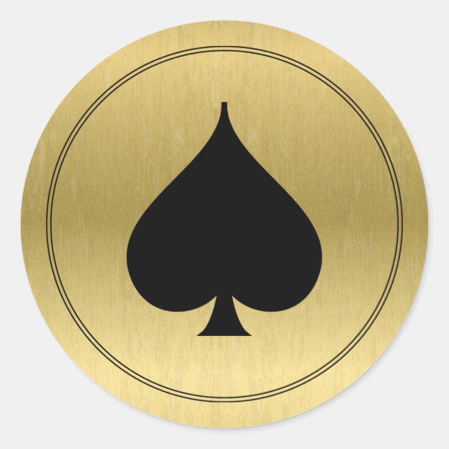 Rond Sticker pour Symbole Black Spade (Devant)
