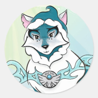 Rond Sticker pour Wolf Arctic Spirit