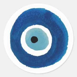 Rond Sticker pour yeux diaboliques aquarelles (Nazar)