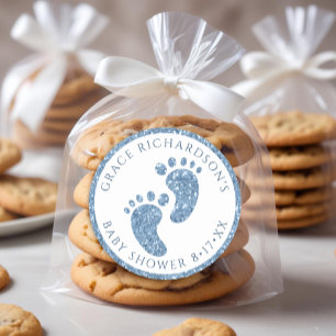 Rond Sticker préféré Baby shower Parties scintillant bl