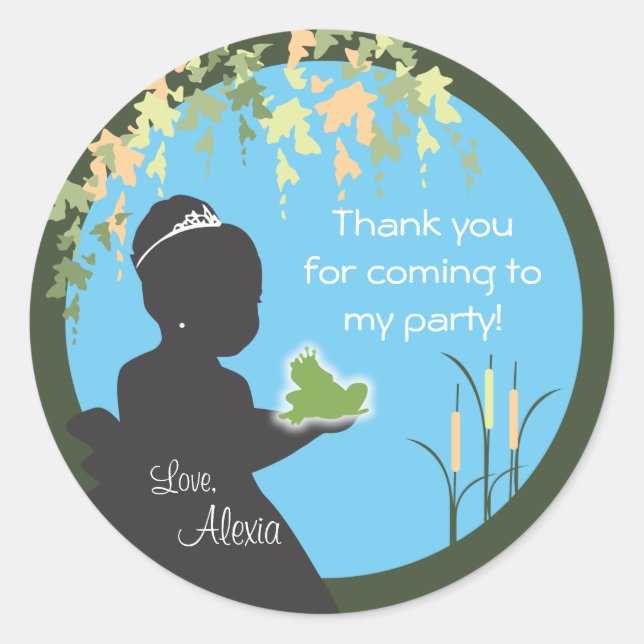 Rond Sticker Princess et Frog (Devant)