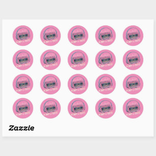 Rond Sticker principal Mix rose vibre