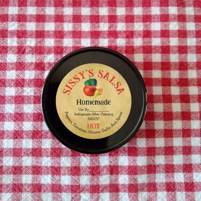 Rond Sticker produit de la salsa fait maison (Créateur téléchargé)