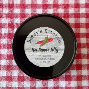 Rond Sticker produit pour poivre chaud gelée