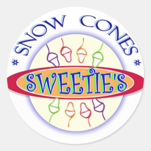 Rond Sticker Promo du cône de neige de Sweetie