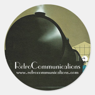 Rond Sticker Promo Rétro - Train