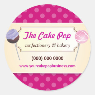 Rond Sticker promotionnel avec points de pop gâteau
