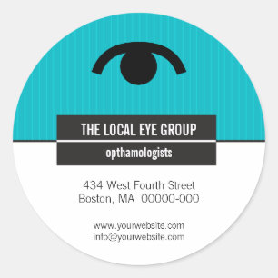 Rond Sticker promotionnel optique iconographique